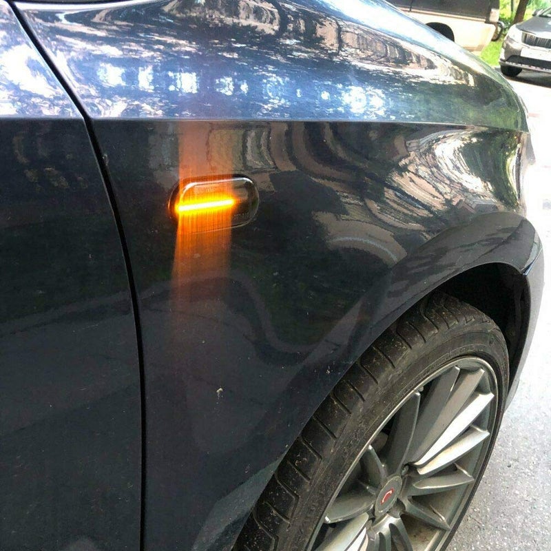 csslyzl Smoked LED Sequential Side Marker Turn Signal Light Blinker Compatible with VW Jetta MK4 Golf4 GTI R32 Passat B5 Lupo Polo Sharan Vento Fox Amarok T5 Replacement for Ford Fiesta Focus Fusion - Image 3